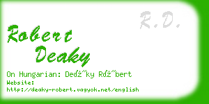 robert deaky business card